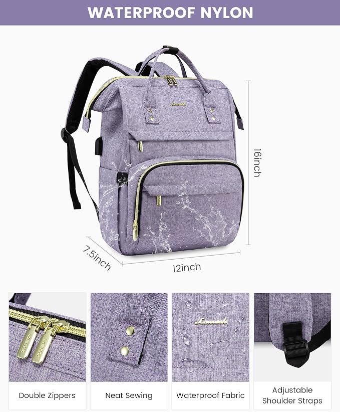 LOVEVOOK College Laptop Backpack, 15.6 Inch Travel Backpack - Image 4