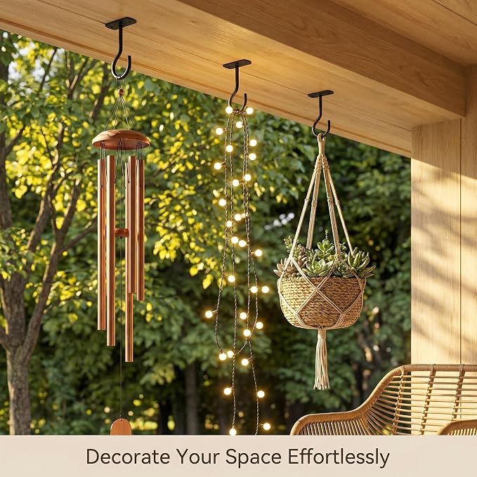 Ceiling Hooks for Hanging Plants 6Pack 2.5in Black - Image 5