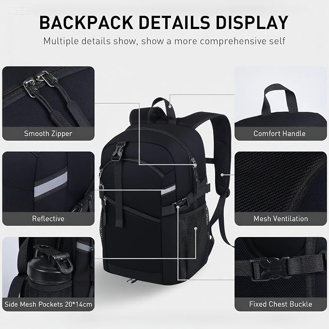 Small Hiking Backpack, 20L Lightweight Travel Daypack, Traveling and Outdoor - Image 3