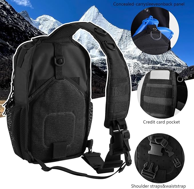 Rover Sling Pack Tactical Shoulder Sling Bag Backpack - Image 5