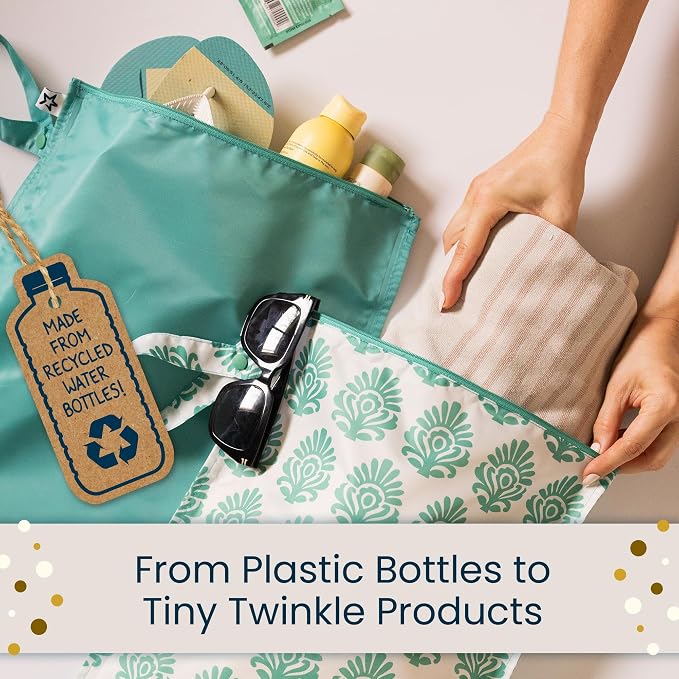 Tiny Twinkle Mess Proof Wet Bags | 2-Pack Reusable Waterproof Wet Bags - Image 9
