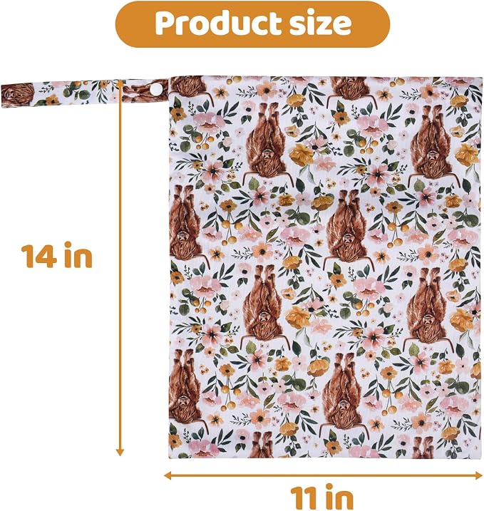 2pcs Cloth Diaper Wet Dry Bags Waterproof Reusable - Image 2