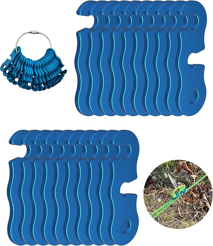 Rope Tensioner Aluminum Alloy Camping Tent Guyline Cord Adjuster Camping of Gear by NACETURE