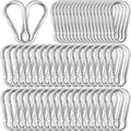50 Pack 3" Heavy Duty Carabiner Clips, M8 Sliver Galvanized Steel Spring Snap by SEUNGCH