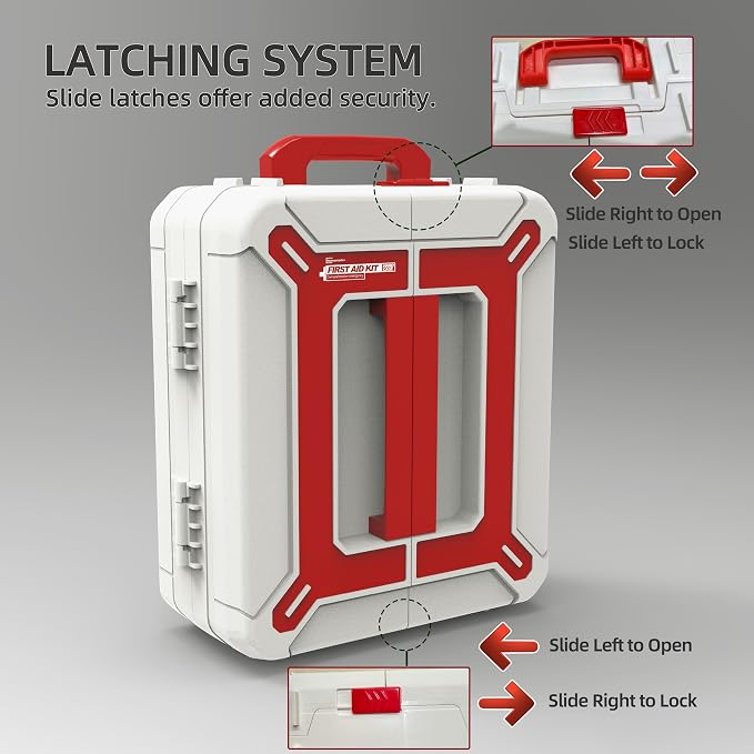 Large First Aid Kit for Business- Plastic Wall Mounted First Aid Box, Hard Case - Image 5