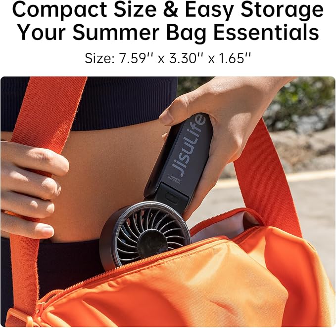 JISULIFE Handheld Fan Life7 – Ultimate Flexibility: Wide & Strong Airflow - Image 8