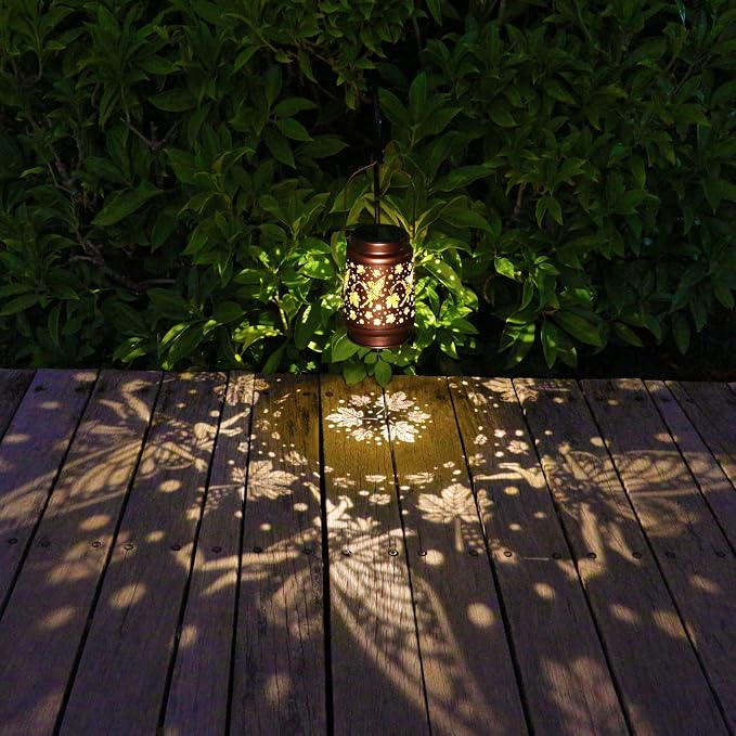 Solar Fairy Lanterns Outdoor Hanging Maple Leaf Decor Lantern, Waterproof - Image 2