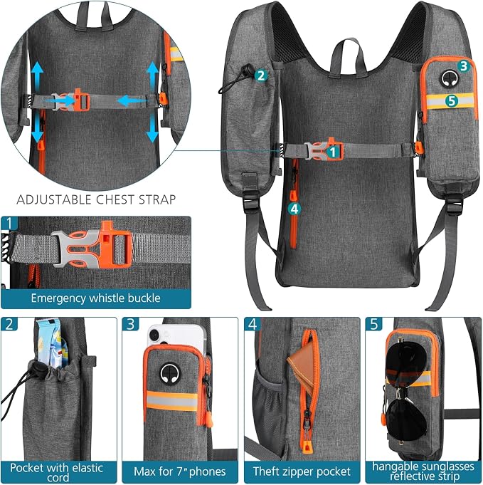 Esup 15L Small Hiking Backpack Foldable Lightweight Travel Day Pack Packable - Image 2