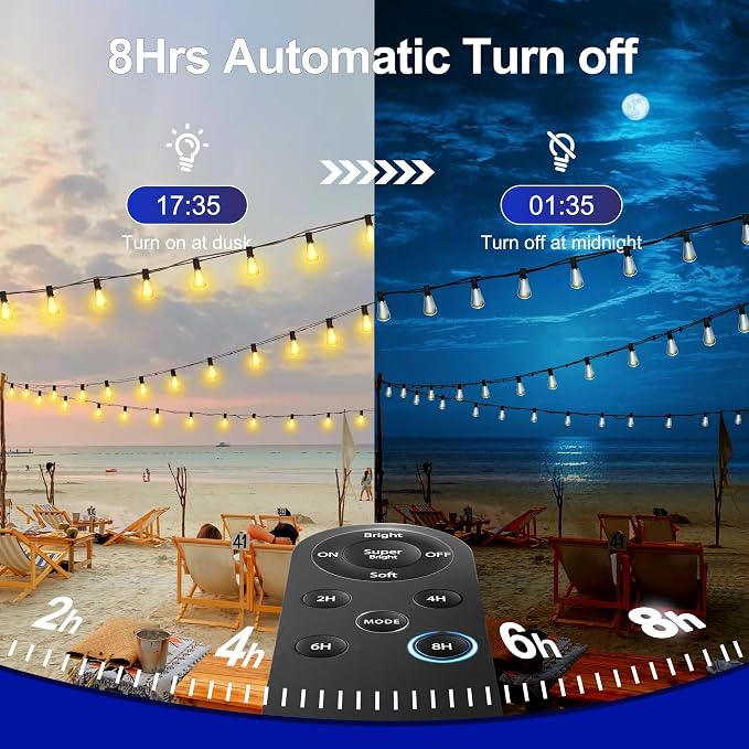 Stright 55FT Solar String Lights Outside Remote Control - Image 8