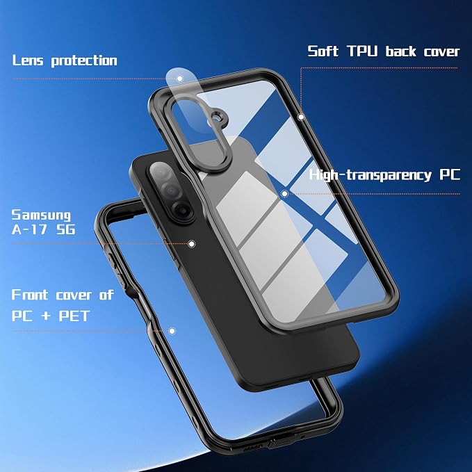 DINGXIN for Samsung Galaxy A17 5G Phone Case Waterproof, IP68 Certified - Image 3