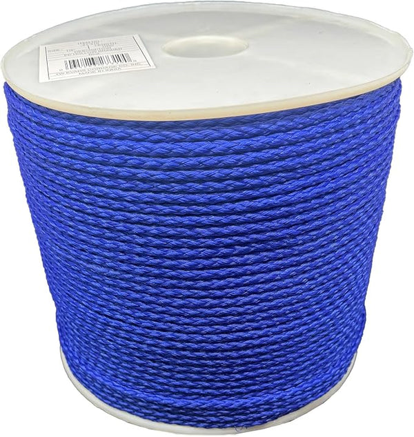 #8 X 1000' Blue Hollow Braid POLYPRO Rope by T.W+.+Evans+Cordage+Co.