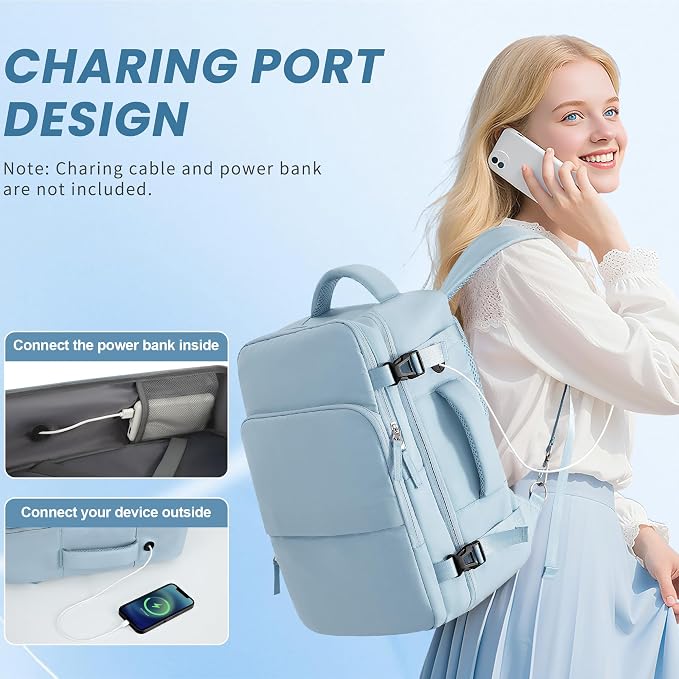 Sinaliy Travel laptop Backpack for Women, Personal Item Size Flight Approved - Image 3