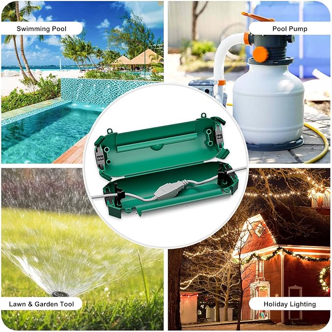 iwillink 4 Pack Outdoor Extension Cord Cover Waterproof - Image 6