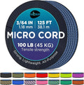 TECEUM Micro Paracord – 1.18 mm X 125 ft – Micro Utility Cord – Thin Braided by TECEUM