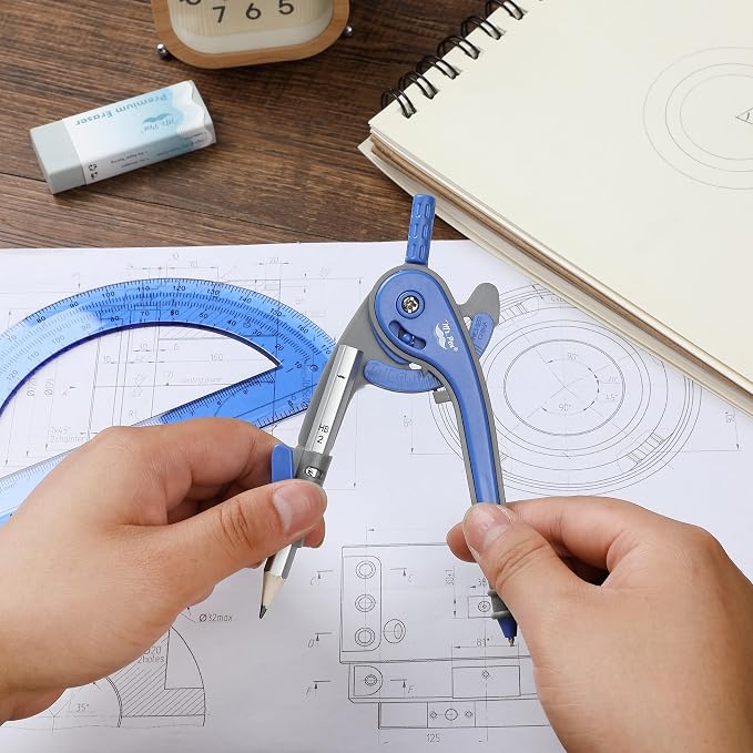 Mr. Pen- Geometry Compass and Protractor Set, 6 Inch Compass, 6 Inch Protractor - Image 7