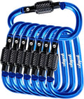 YUCHIYA 8 Pack D-Shape Carabiner Clasp by YUCHIYA