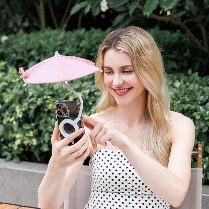 Double Magnetic Phone Umbrella, UPF45+ Magnetic Phone Sunshade Shield - Image 9