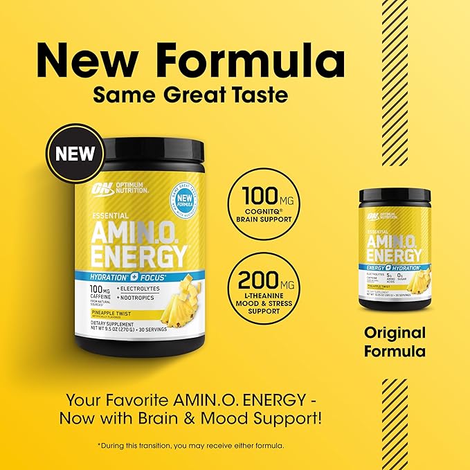 Optimum Nutrition Amino Energy Powder Plus Focus, - Image 4