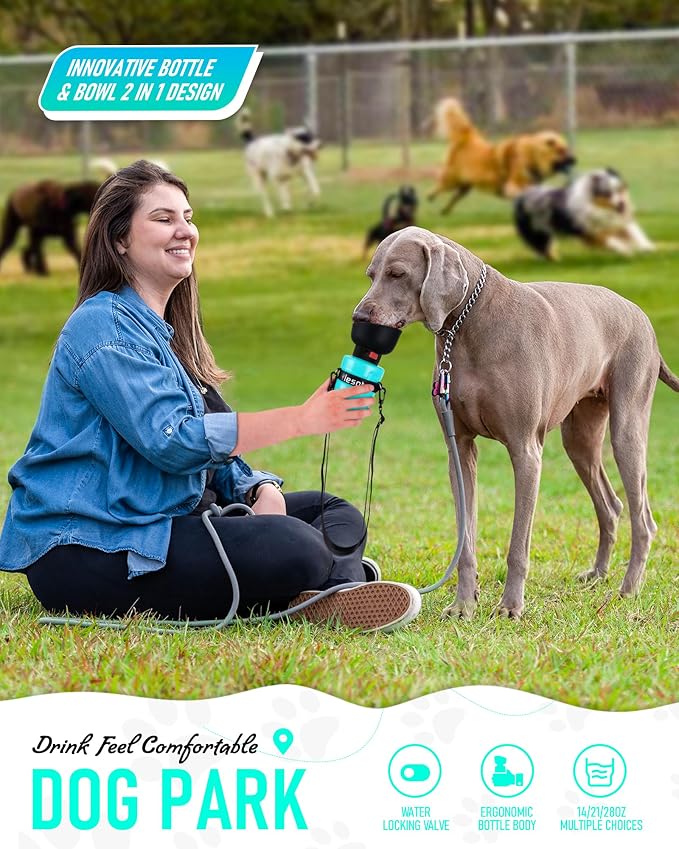 lesotc Dog Water Bottle, Portable Water Dispenser - Image 2