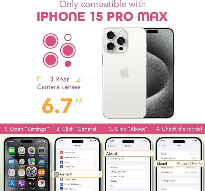 TIESZEN for iPhone 15 Pro Max Case, Compatible - Image 8