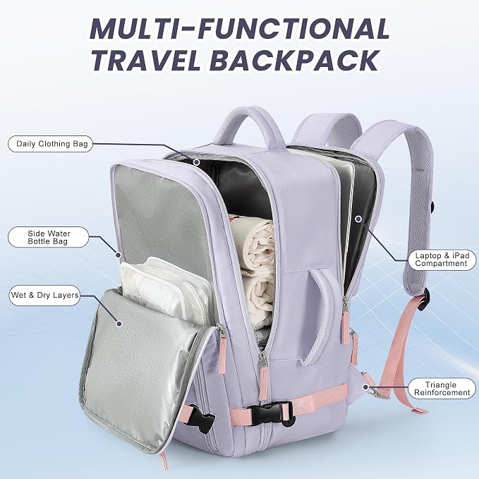 Beraliy Large Travel Backpack For Women, Airline Approved Carry On Backpack - Image 3