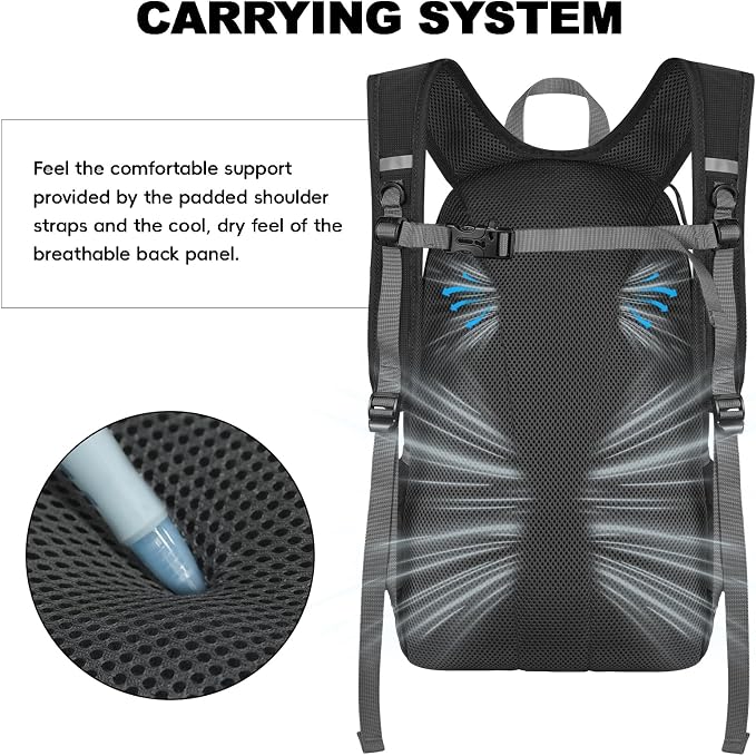 Seektop 20L Foldable Waterproof Hiking Backpack, Ultralight Small Lightweight - Image 6