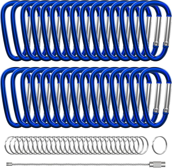 30PCS Aluminum Carabiner Clips by XIECHANEE