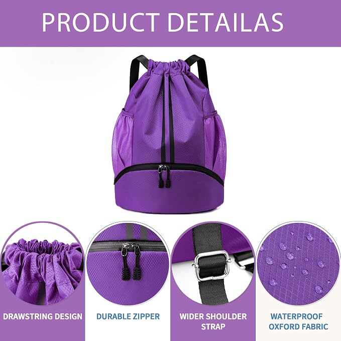 JELUTAR Drawstring Backpack Gym Bag - Image 8