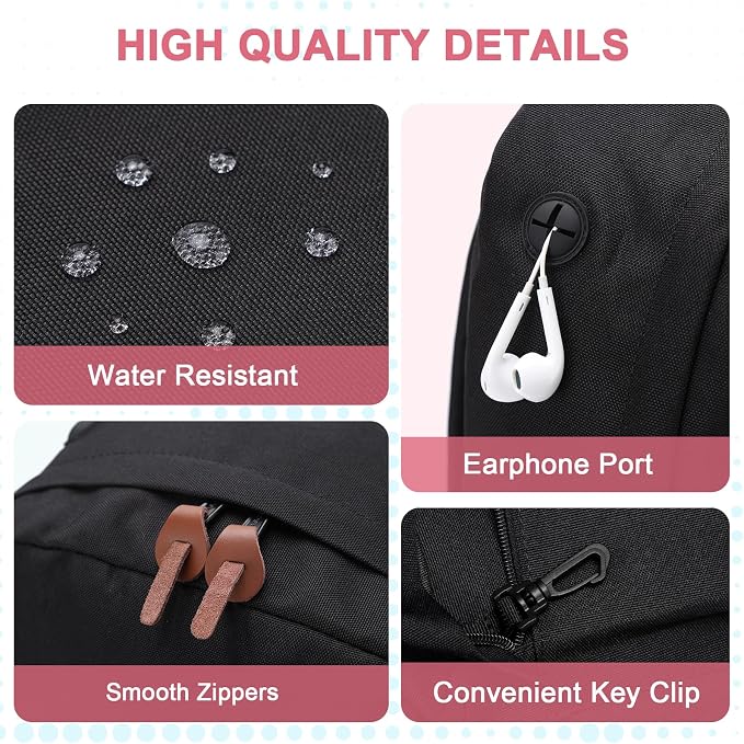 Backpack for Men Women, VASCHY Classic Water-resistant Lightweight Travel - Image 4