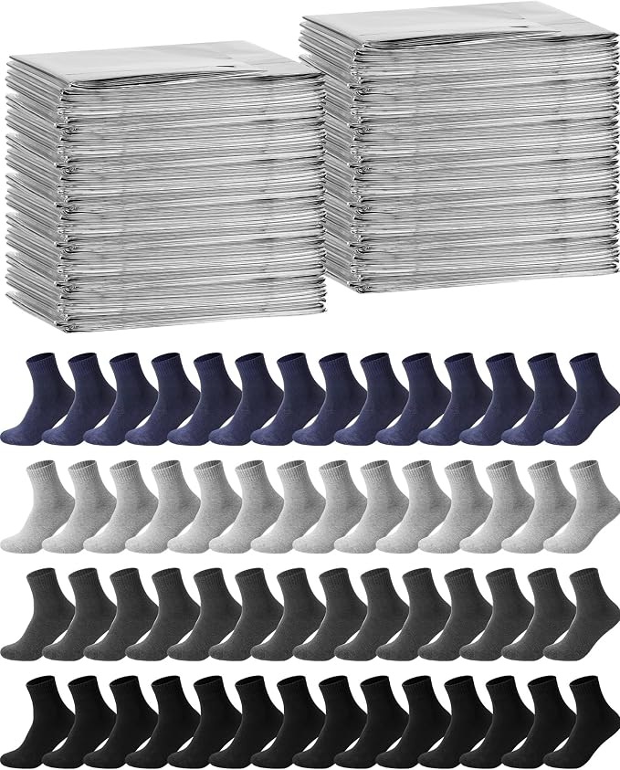 Cutecrop 96 Pcs Winter Survival Kits Include 48 Pcs Emergency Blankets & 48 by Cutecrop