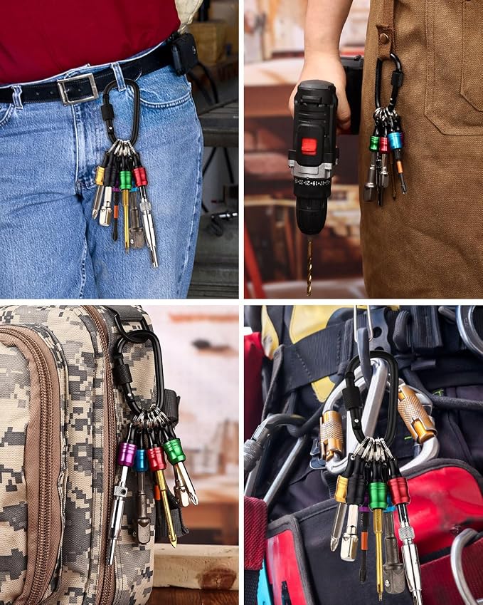 katerk 6pcs Bit Holder with Carabiner Socket - Image 5