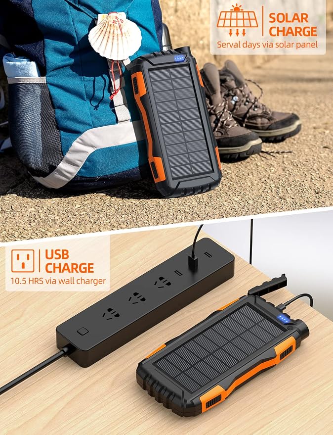 Mregb Solar Charger Power Bank 42800mAh, Portable Charger, Solar Power Bank - Image 4