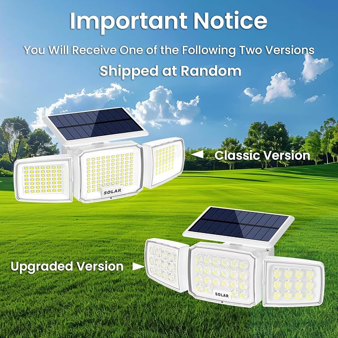 White Solar Security Light Outdoor Super Bright LED, Motion Sensor Solar Flood - Image 2