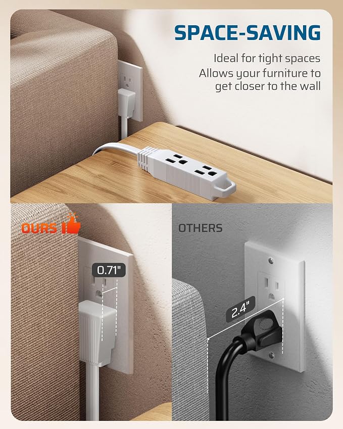DEWENWILS 3 Outlet Extension Cord - Image 4