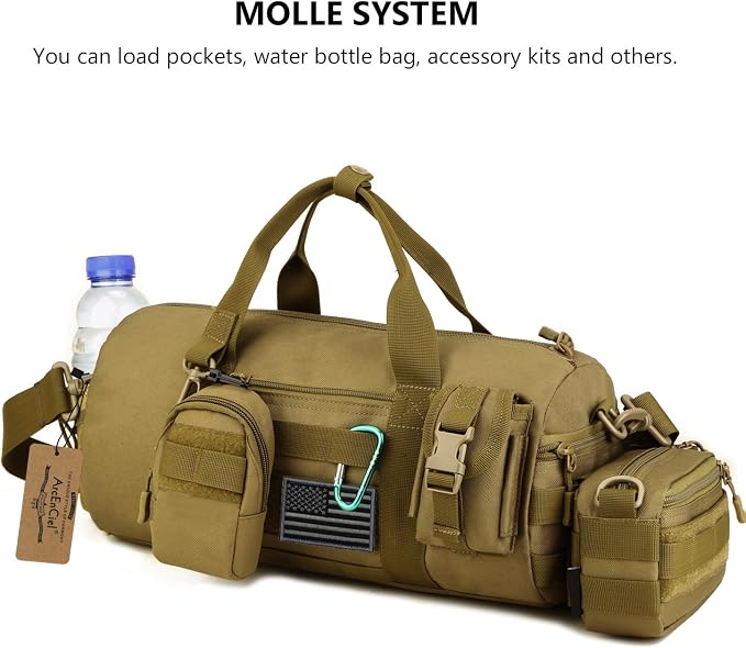 ArcEnCiel Small Tactical Duffle Bag Men Gym Pack Military Molle Shoulder Bags - Image 9