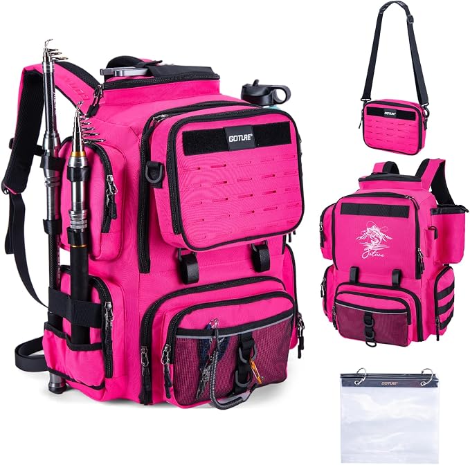 Goture Fishing Backpack, 900D Water-Resistant Tackle Backpack by Goture