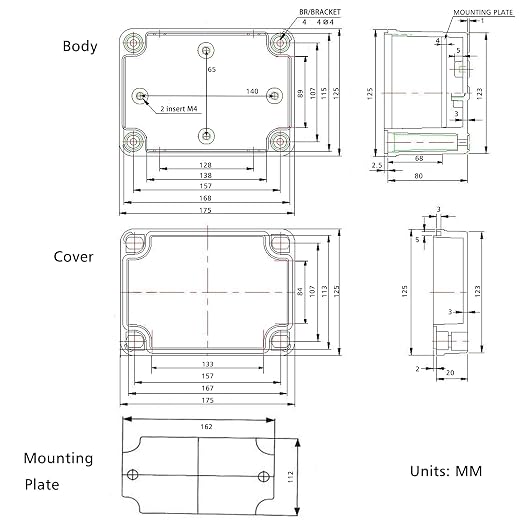 QILIPSU Outdoor Junction Box IP67 Waterproof Project Box ABS Plastic - Image 6