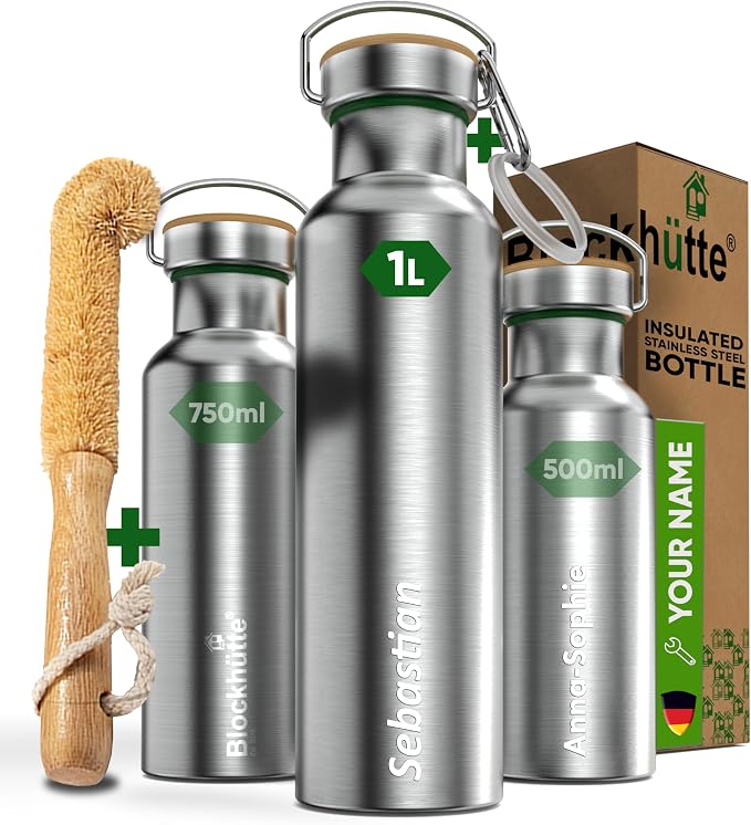 Blockhütte Insulated Custom Water Bottle 34 fl oz by Blockhuette