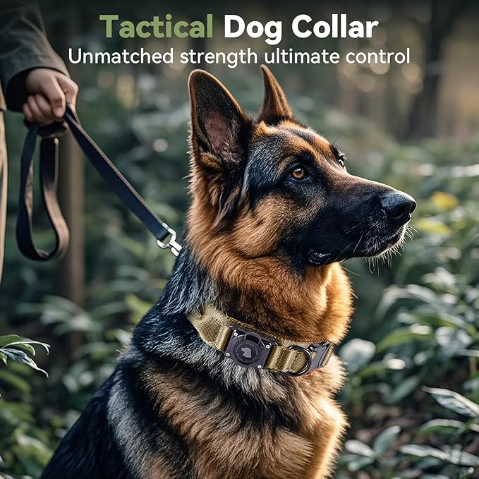 2026 Upgrade Waterproof AirTag Dog Collar, Military Tactical Dog Collar - Image 2