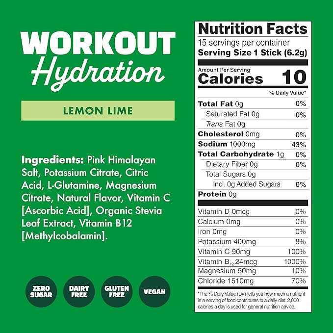 Waterboy Workout Hydration | 2, 960mg Sugar Free Electrolyte Powder Packets | - Image 4