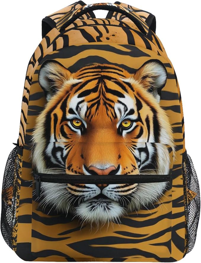 Wamika Tiger Kids Backpack Zebra Giraffe School Backpacks Boys Girls Preschool by Wamika