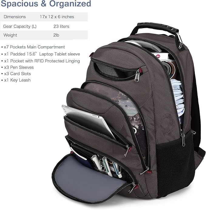 Boavan Laptop Backpack for men, 15.6 inch Laptop Bag - Image 2
