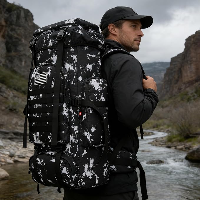 Hiking Backpack for Men 70L/100L Camping Backpack Military Rucksack Molle 3 - Image 7
