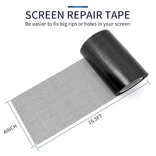 SANKEMU Screen Repair Tape, Extra Wide 16FT, Adhesive & Waterproof, Fiberglass - Image 3