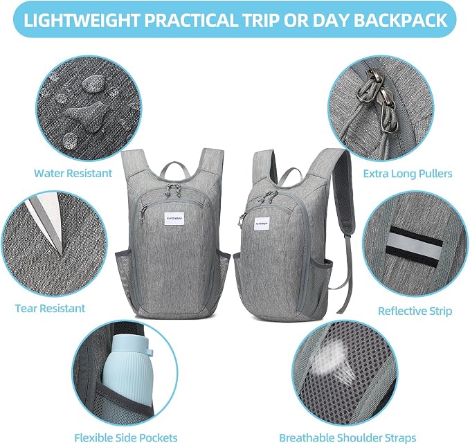 10L Foldable Lightweight Backpack – Packable Travel Daypack - Image 4