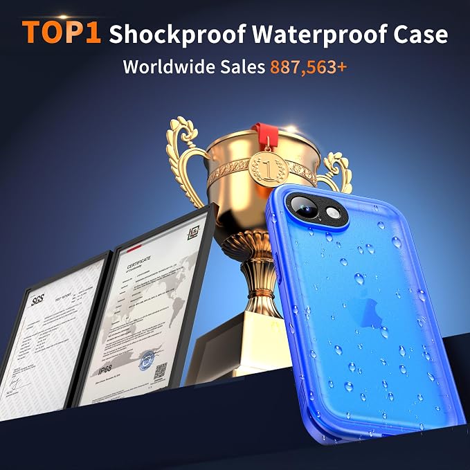 Cozycase TOP Protective Full Body Frosted Blue Case - Image 10
