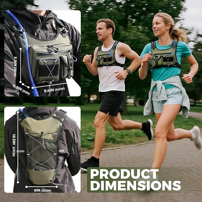 Criuage USA Original Patent Running Hydration Vest Backpack, Lightweight Chest - Image 6