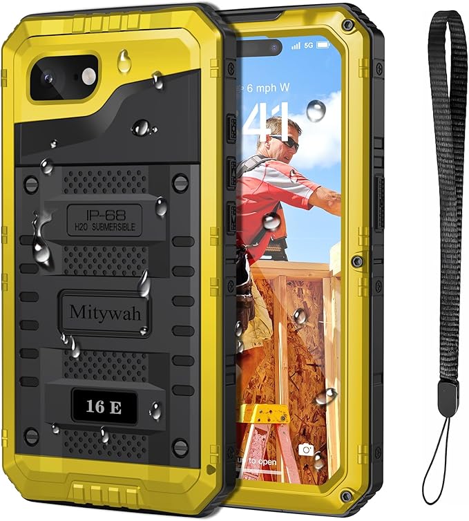 Mitywah Waterproof Case for iPhone 16e and for iPhone 17e, Shockproof Heavy by Mitywah