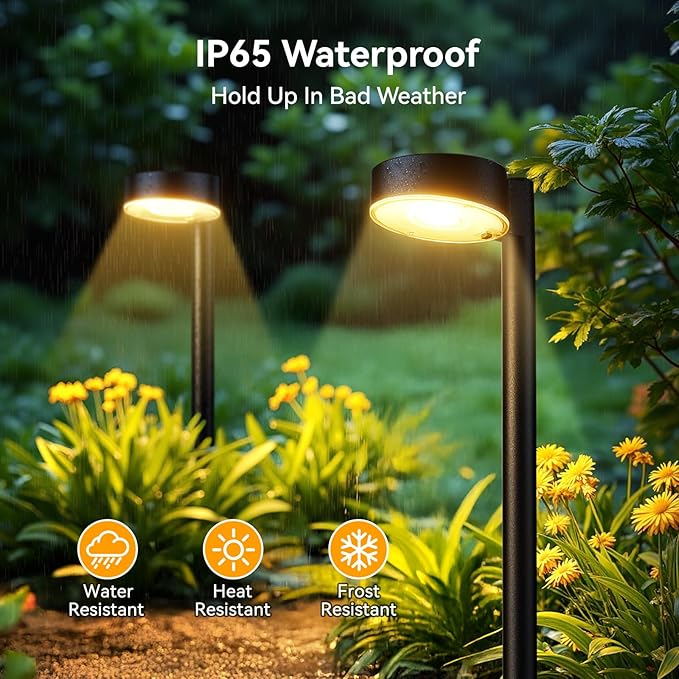 Ahaorigin 8 Pack Solar Pathway Lights Outdoor, 12 Brighter LED Solar Lights - Image 3