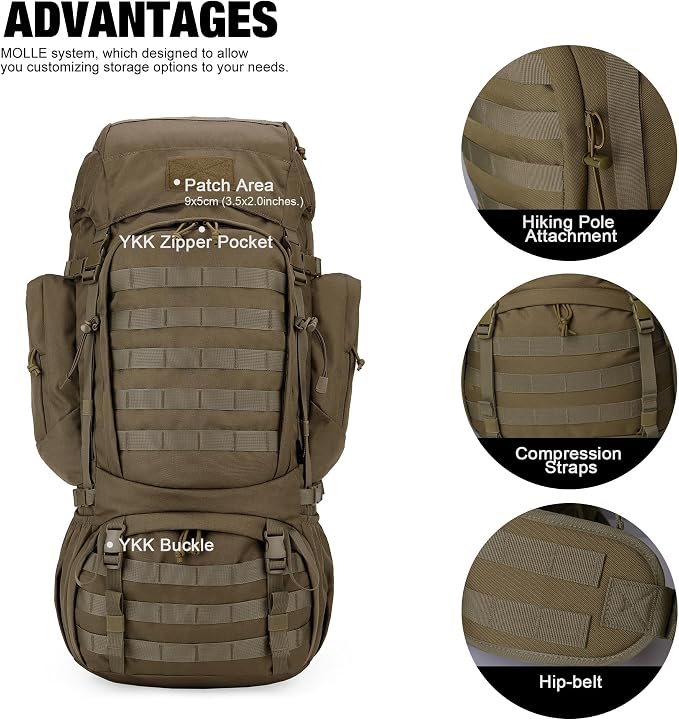 Mardingtop 60L Military Internal Frame Backpack - Image 3